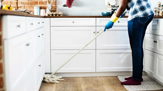 Mopping the floor